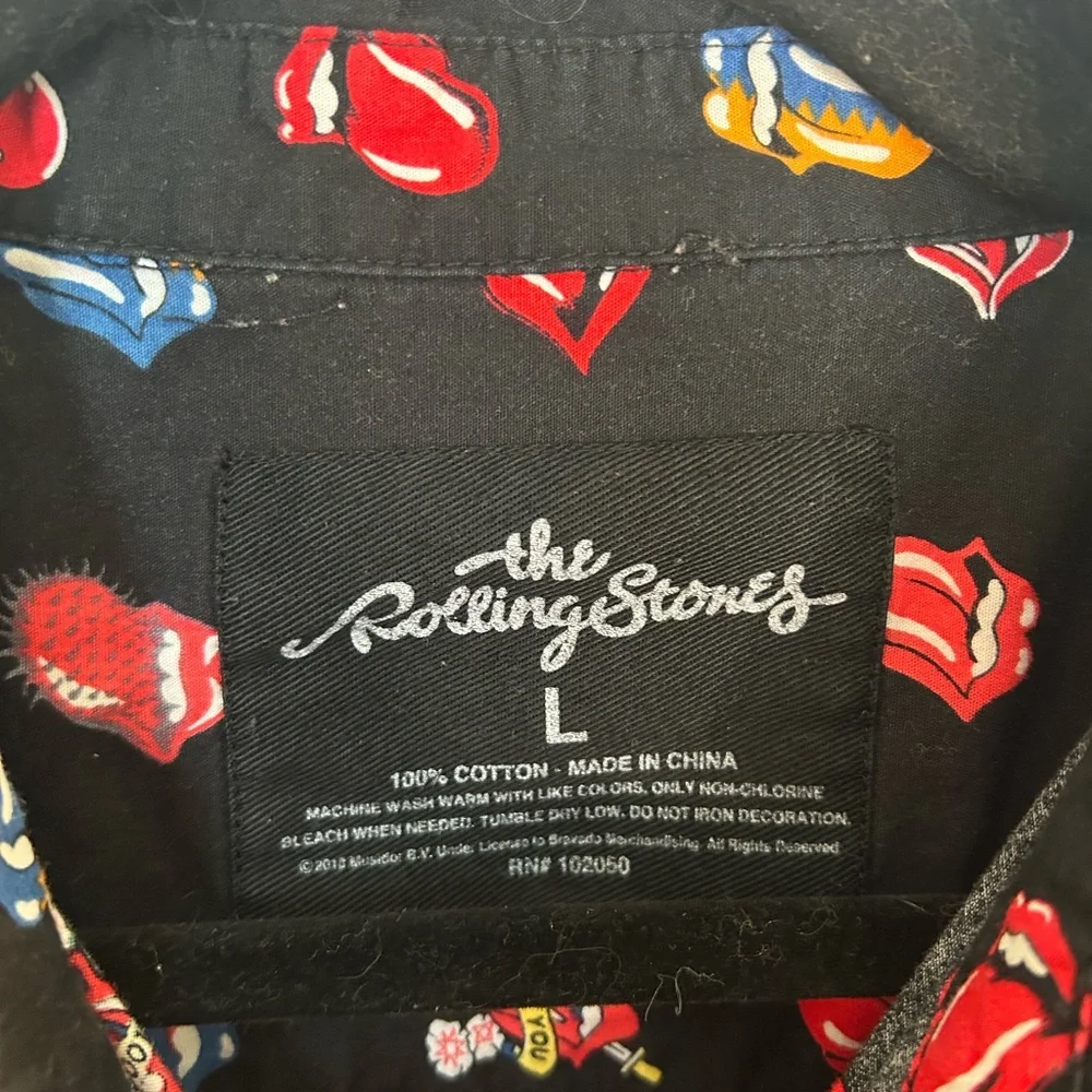 The Rolling Stones Black Graphic Men's Shirt Size Large - Picture 3 of 5
